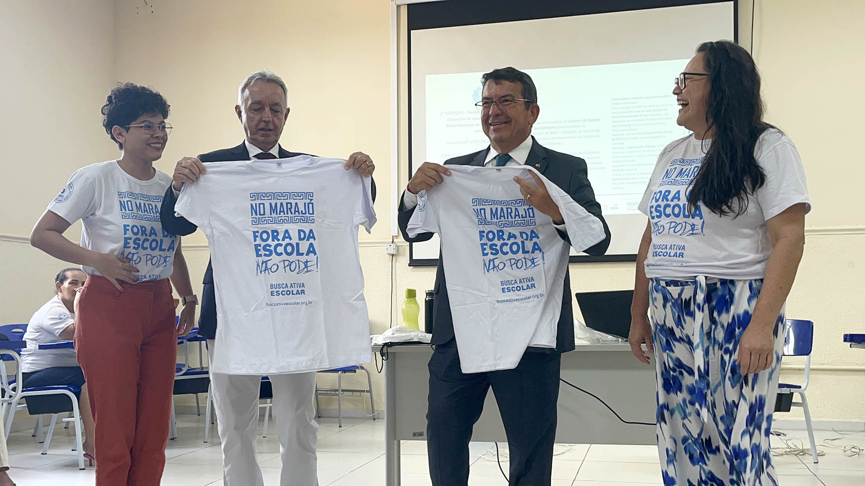 Presidente do TCM-PA, Antônio José Guimarães (a esquerda) e o conselheiro César Coláres (a direita) que hoje amplia as ações da instituição também para a agenda da proteção
