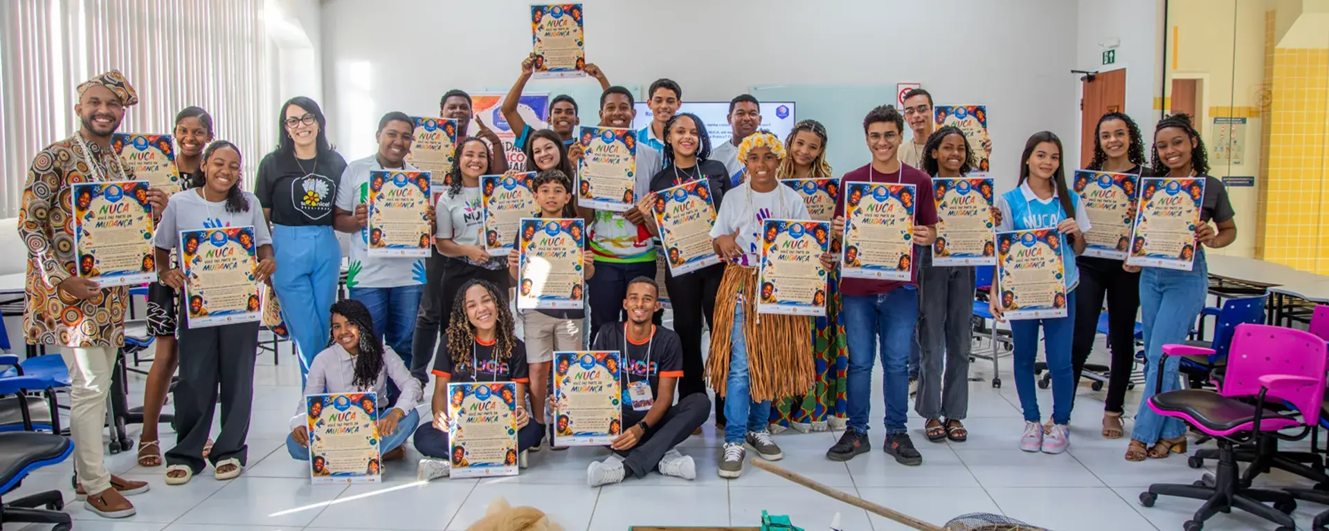Adolescentes e jovens dos NUCAs celebram sua participação no 4º Ciclo Formativo do Selo UNICEF