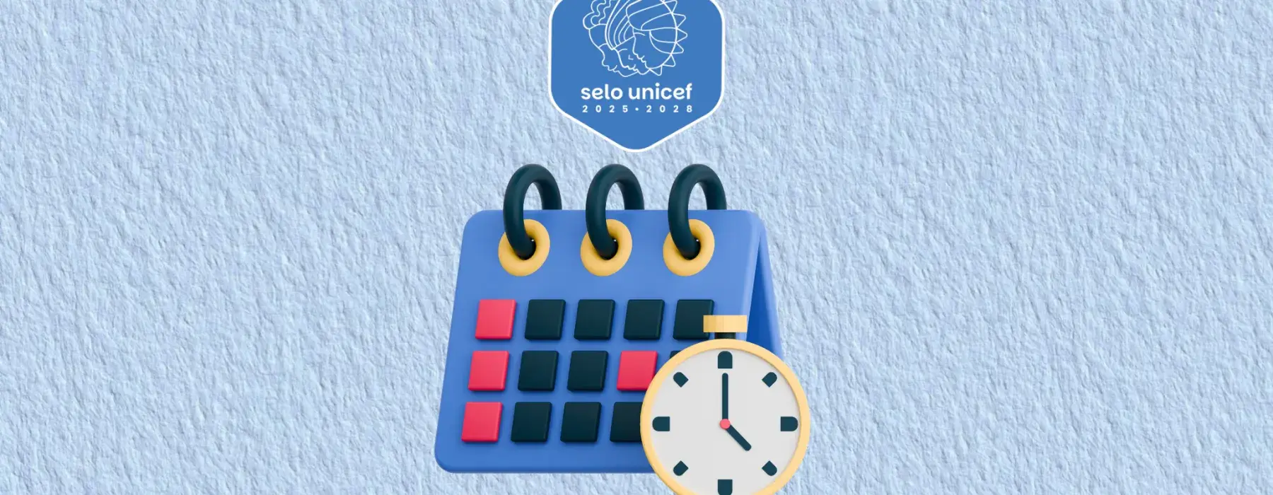Calendário em um fundo azul