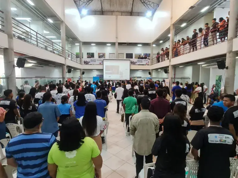 Evento visa fortalecer a temática sobre mudanças climáticas e soberania alimentar para mobilizadores e participantes dos Núcleos de Cidadania de Adolescentes (NUCAs) (Foto: Mauro Cristo/Visão Mundial)