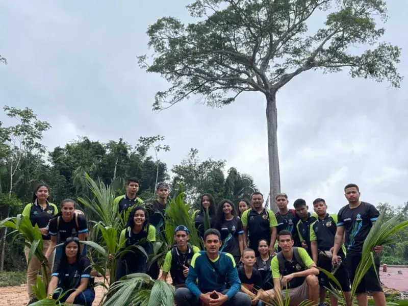 Adolescentes protagonizaram atividades de conscientização e sensibilização da sociedade sobre boas práticas em favor do meio ambiente (Foto: NUCA/Marechal Thaumaturgo)