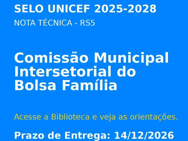 card com o título comissão municipal intersetorial do Bolsa Familia