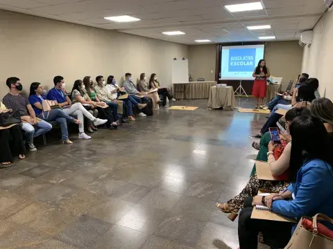 Participaram do evento técnicos municipais, secretários de Educação, coordenadores operacionais da Busca Ativa Escolar, articuladores do Selo UNICEF, mobilizadores da Educação, prefeitos, primeiras-damas e adolescentes