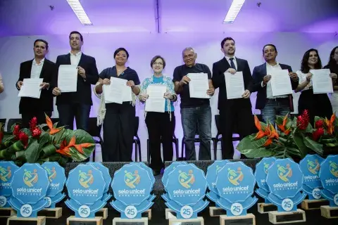 Alagoas celebra a certificação de 58 municípios com o Selo UNICEF