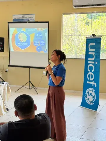 Equipe do Selo UNICEF, Instituto Peabiru com articuladores e mobilizadores todos juntos 