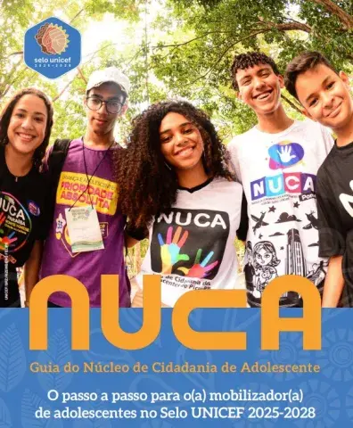 Capa da publicação do Guia do Núcleo de Cidadania de Adolescentes