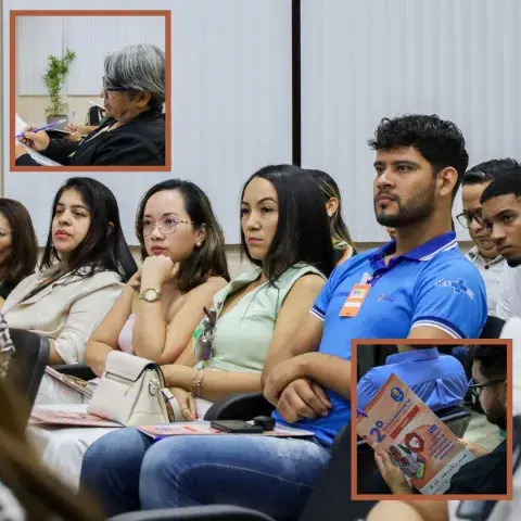 Ouvintes escutam palestra