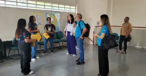 Grupo do UNICEF conhece local do Fórum Comunitário