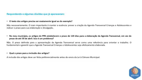 Como incluir a Agenda Transversal dos Direitos da Criança e do Adolescente no PPA do seu município 