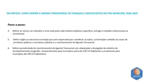 Como incluir a Agenda Transversal dos Direitos da Criança e do Adolescente no PPA do seu município 