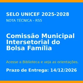 card com o título comissão municipal intersetorial do Bolsa Familia