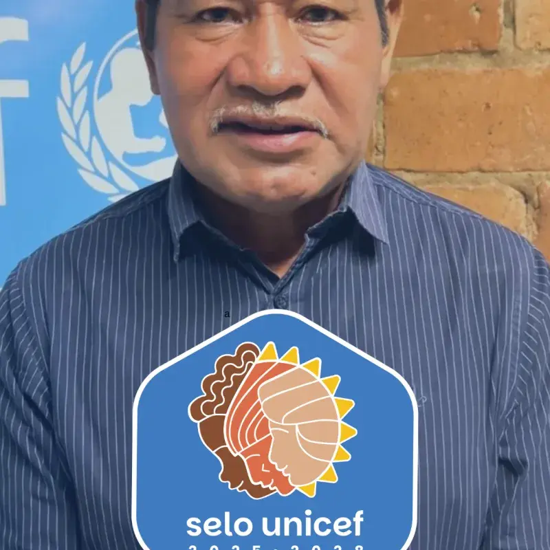 Prefeito do Uiramutã, Tuxaua Benísio, convida municípios de Roraima a fazerem a adesão ao Selo UNICEF