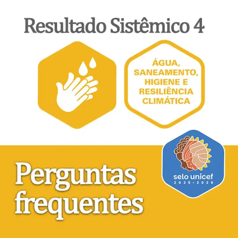 Dúvidas frequentes (Perguntas e Respostas): Resultado Sistêmico 4 - Água, Saneamento, Higiene e Resiliência Climática