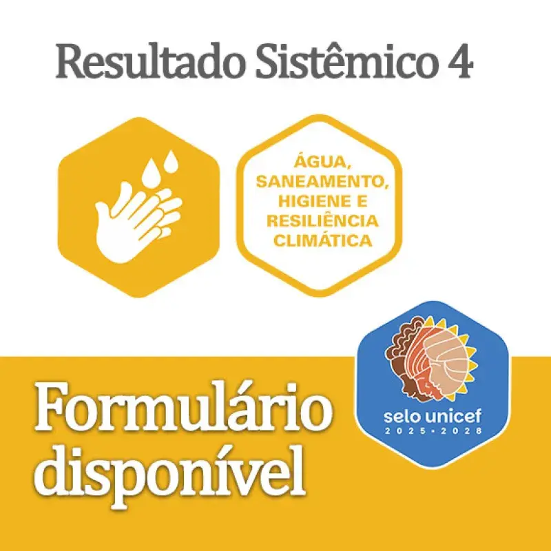 Formulário de diagnóstico das condições de água, saneamento e higiene nas escolas municipais