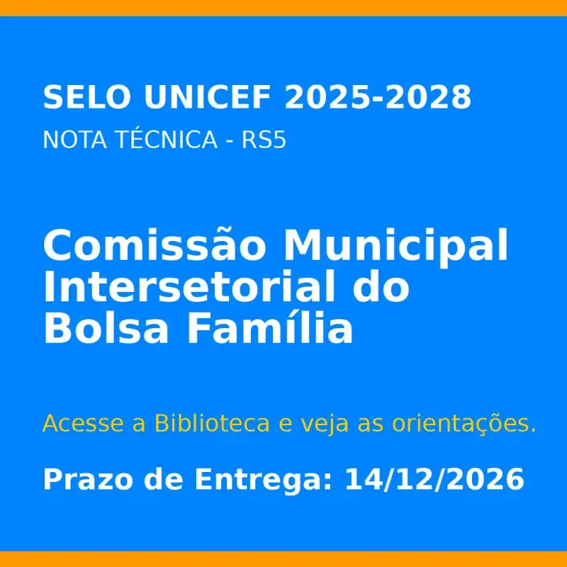 card com o título comissão municipal intersetorial do Bolsa Familia