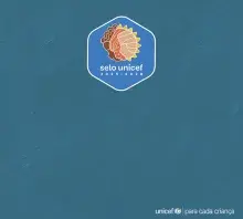 capa azul esvardeada o logo do selo UNICEF